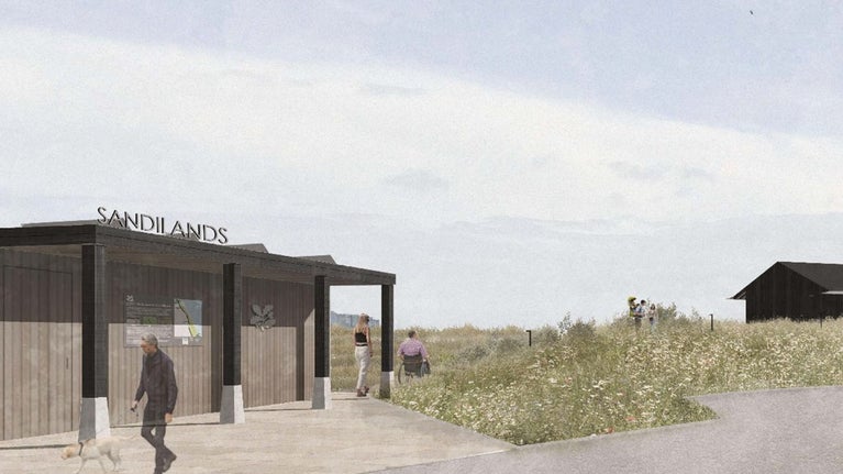 An artists impression of the new toilet block at Sandilands